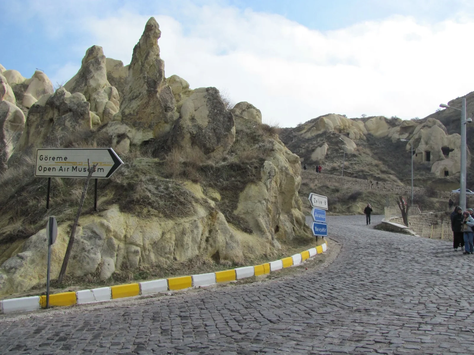 Photographed road approach to Goreme Open Air Museum