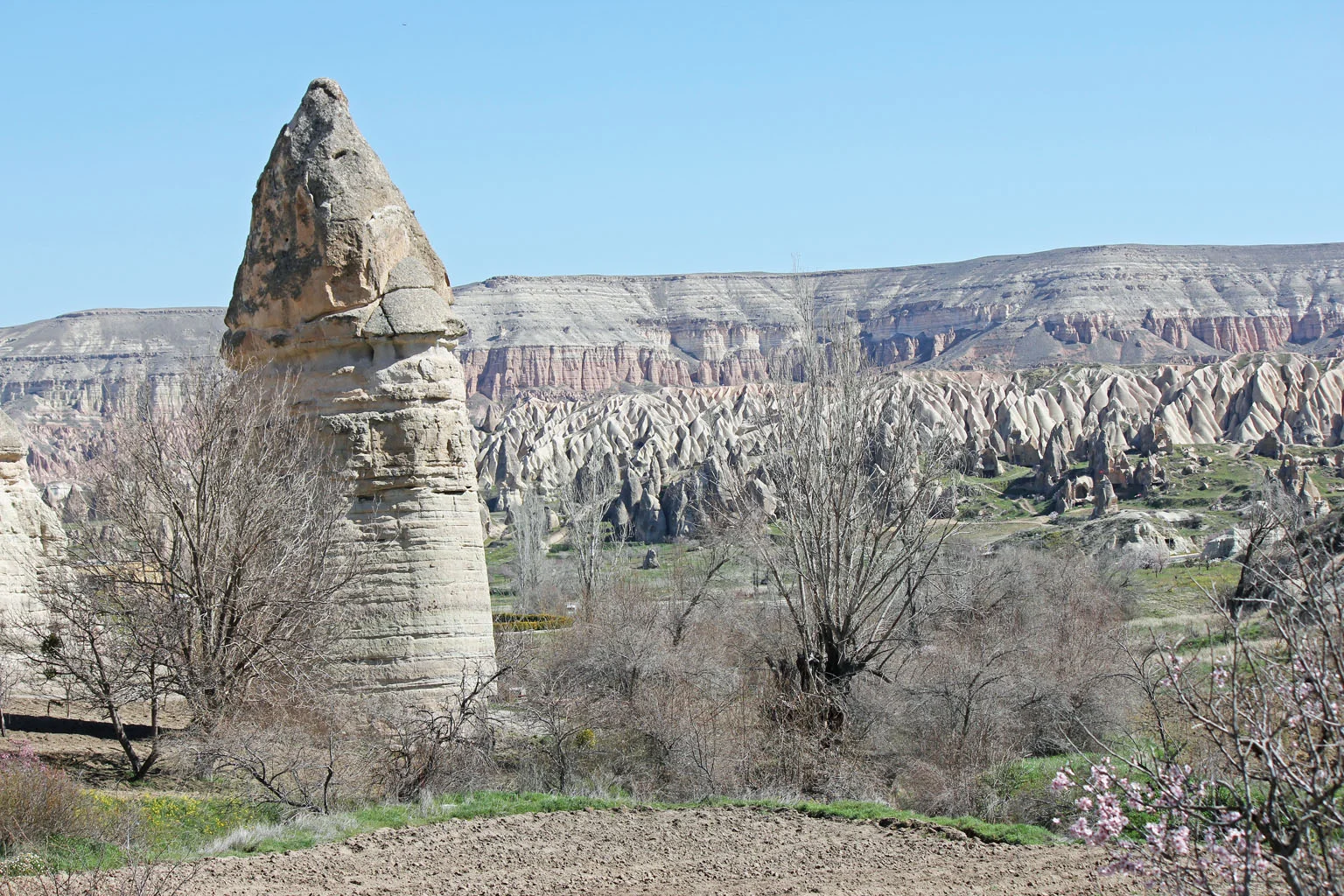 Eroded rock landscape viewed from Love Valley near Goreme