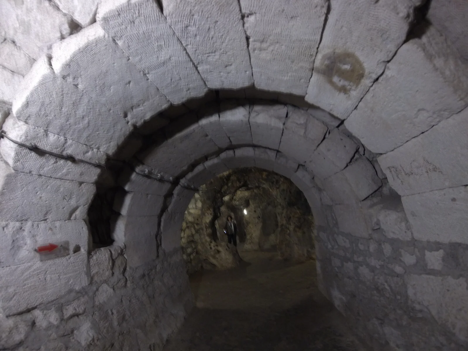 Masonry-lined entry passage inside Derinkuyu